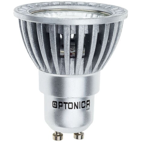 OPTONICA Ampoule LED GU10 - 4W Dimmable - 6000K Blanc Froid - 50° - Aluminium