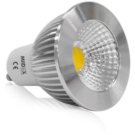 Vision-El – Ampoule LED GU10 5W dimmable 3000K – Lumière blanche chaude 440 lumens – Spot en aluminium pour éclairage intérieur