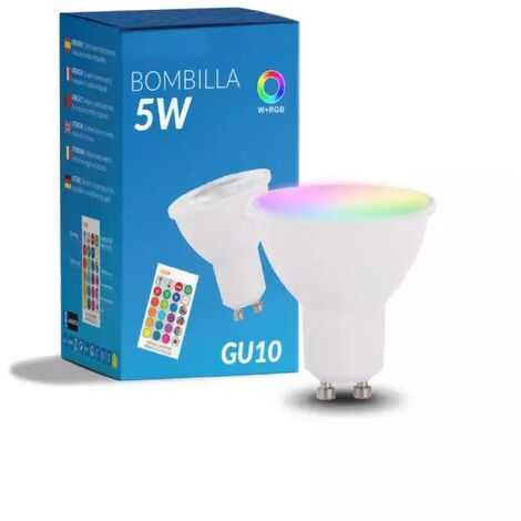 Ampoule LED GU10 5W RGB + W Future avec Télécommande RGBW IluminaShop