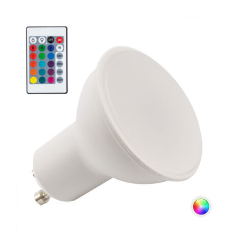 Ampoule LED GU10 5W RVB Télécommande 40 000H [PL187221-GU10]