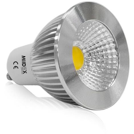 Spot LED COB 6W (55W) GU10 Dimmable Angle 80° Blanc chaud 3000°K