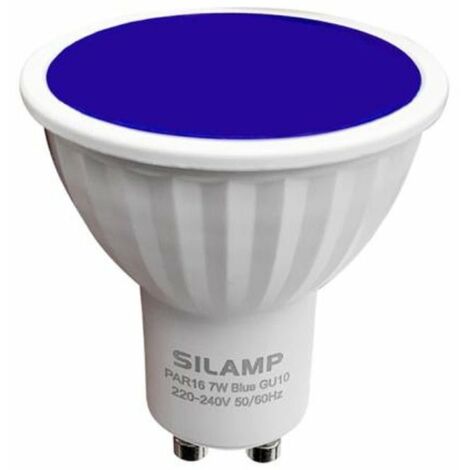 Ampoule LED GU10 7W 220V BLEU - Bleu - SILUMEN