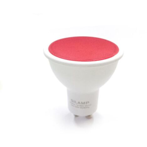 Ampoule LED GU10 7W 220V - Rouge - SILUMEN
