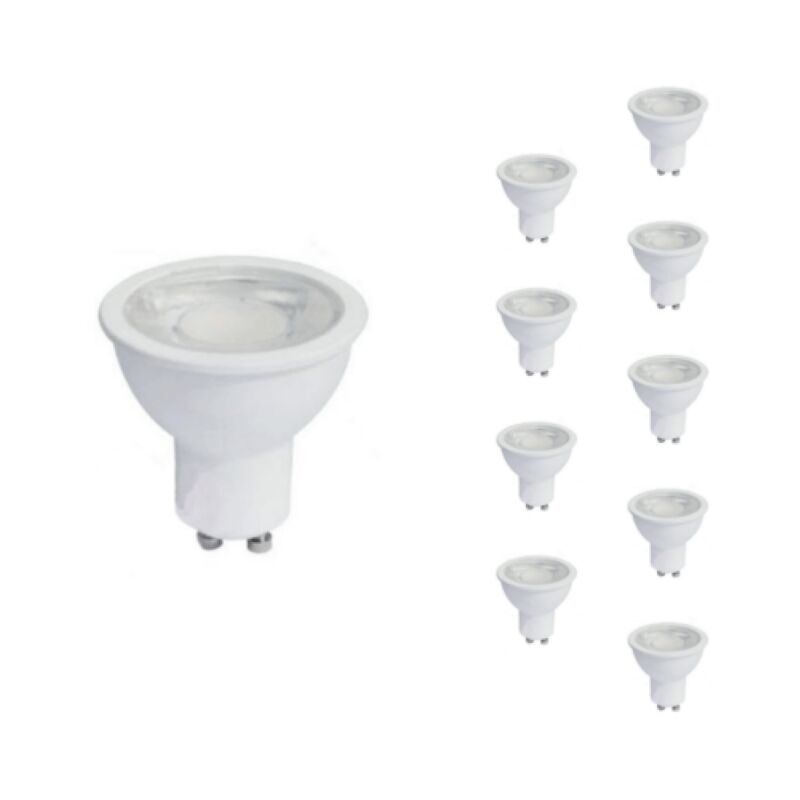Silamp - Ampoule led GU10 8W 220V PAR16 cob (Pack de 10) - Blanc Neutre 4000K - 5500K