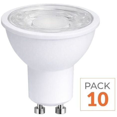 Ampoule LED GU10 10W 3000K - Blanc Chaud 1000lm - Lot De 10 - Marque EDO Solutions - Neuf