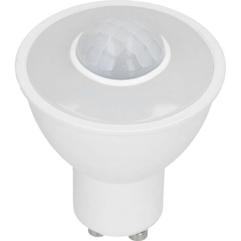 Ampoule LED GU10 à détection de corps infrarouge, 5W, 500lm, pour plafond, couloir, lumière blanche AC100-240V