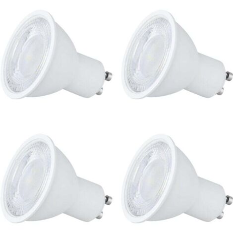 Ampoule LED GU10 Blanc Chaud 6W - Ampoule GU10 90°, Spot Encastré 230V ø50x55mm - Lot de 4