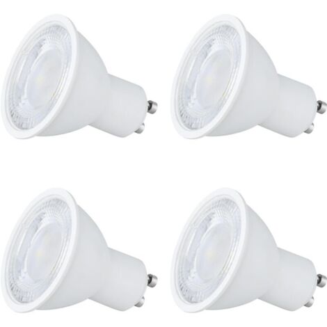 Ampoule LED GU10 Blanc Chaud 6W - Ampoule GU10 90°, Spot Encastré 230V ø50x55mm - Lot de 4
