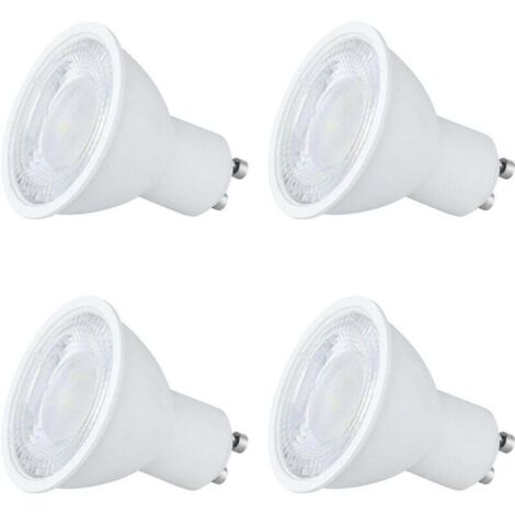 Ampoule LED GU10 Blanc Chaud 6W - Ampoule GU10 90°, Spot Encastré 230V ø50x55mm - Lot de 4