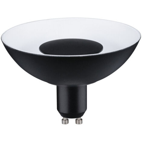 Ampoule Led GU10 dimmable 4,9W réflecteur noire - Paulmann