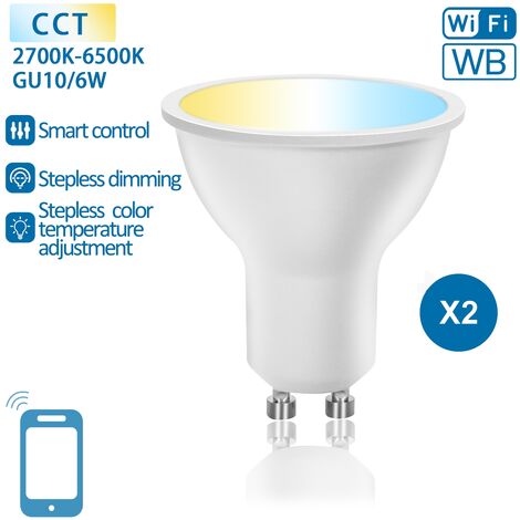 Ampoule LED connectée WIFI dimmable CCT 2700K-6500K GU10 5W Vision Pro