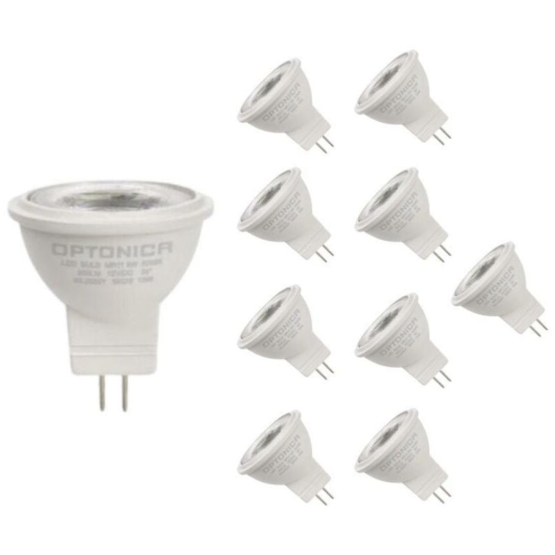 Ampoule led GU4 / MR11 3W 12V (Pack de 10) - Blanc Neutre 4000K - 5500K Silamp