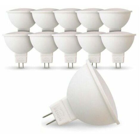 Ampoule Led Gu5.3 Mr16 - 5 W - 4000 K - 400 Lm - Non Dimmable - 25000 H - Lot De 10