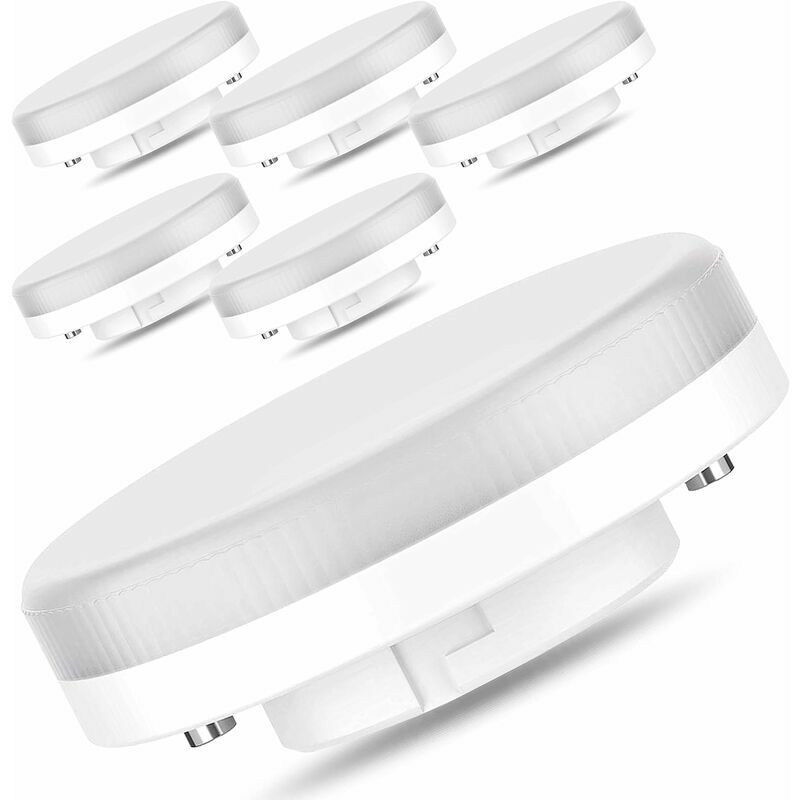 Trimec - Ampoule led GX53-7W/550LM,remplacement à incandescence 50W/CFL 18W,blanc chaud 3000K, non gradable,175-250V, lot de 4 [Classe énergétique a+]