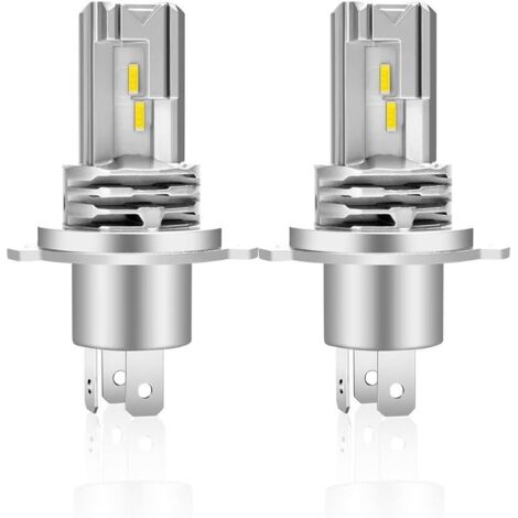 Ampoule LED H4 6500K pour phares de voiture, feux de croisement et de route, remplace les ampoules halogènes et xénon (2 unités) - AquaForge