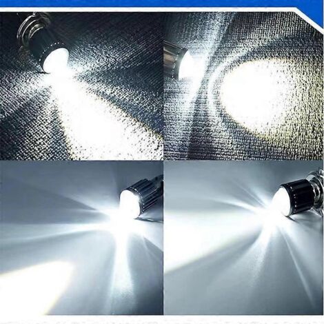 Ampoule LED H4 blanc jaune pour feux arrière et stop moto scooter, haute luminosité, économique, longue durée, remplacement facile. (122 caractères)
