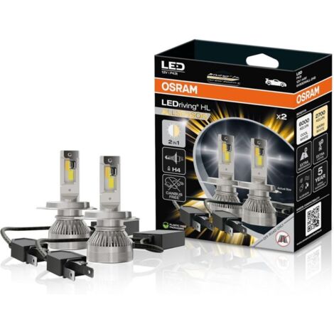Ampoule LED H4 LEDriving HL ALLSEASON avec CANbus intégré, Pack 2 64193DWALL-2HB, 12V, 2700K-6000K - Osram