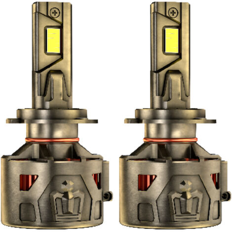 Ampoule LED H7 H4 Redsea R33B 330W 33000 Lumens 12V, 3 Tubes Cuivre, CSP5080 Blanc 6000K, Installation Sans Modification, Culot d’Origine, 50000h