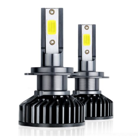 Ampoule LED H7, phare de voiture et de moto 5000LM, phare de voiture antibrouillard, 12V 6000K, 2 ampoules