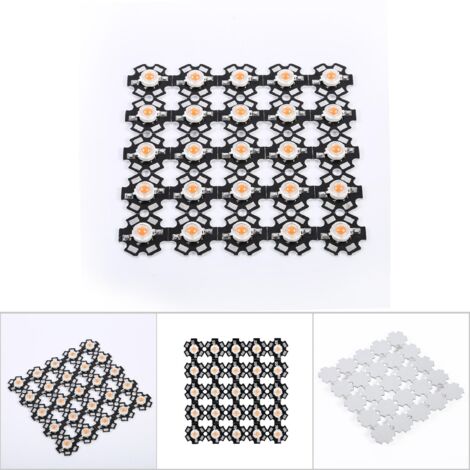 Ampoule LED Horticole Professionnelle 3W Full Spectrum 380-840nm pour croissance végétale avec PCB 20mm (Pack de 25 pièces)