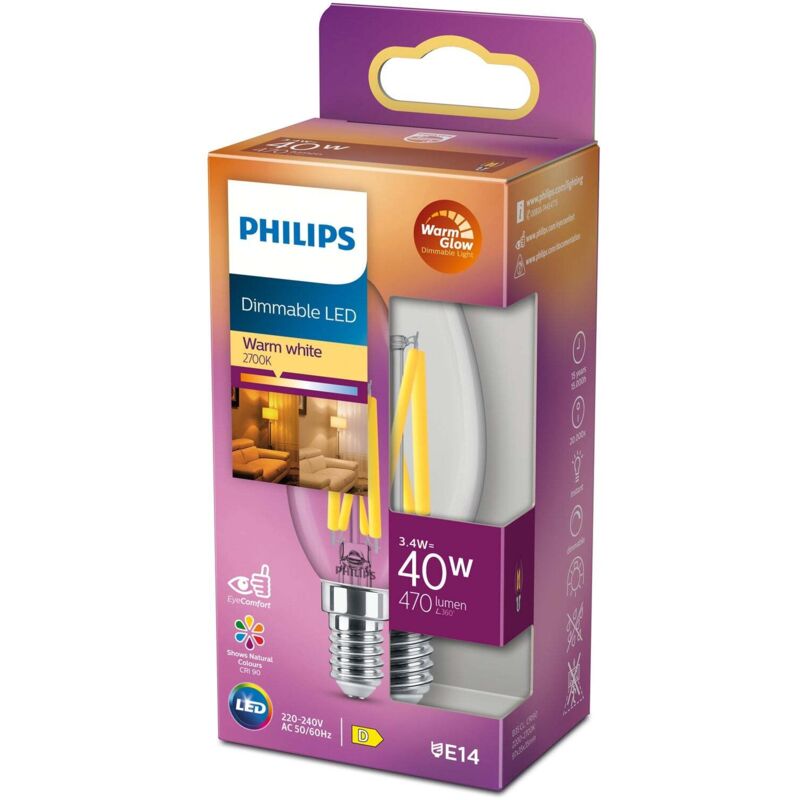 Philips Ampoule dimmable filament E14