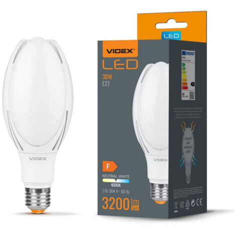 Ampoule LED industrielle A96 30W E27 3200lm 4000K Videx