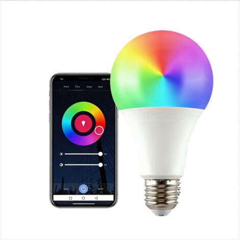 Ampoule LED Intelligente 15W A70, Double Mode Tuya WiFi+Bluetooth, RGBCW Dimmable, Commande Vocale Alexa, 220-240V