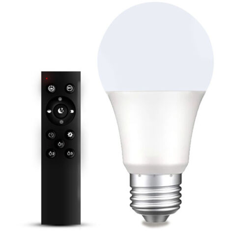 Ampoule LED intelligente 9W E26 avec télécommande , Variateur de couleur et intensité