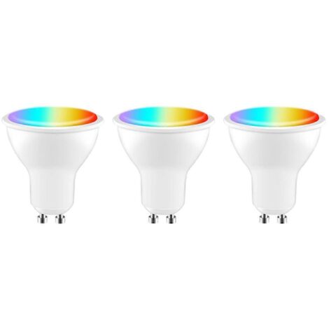 Ampoule LED intelligente Tuya GU10 à intensité variable 5W AC200-240V (lot de 3)