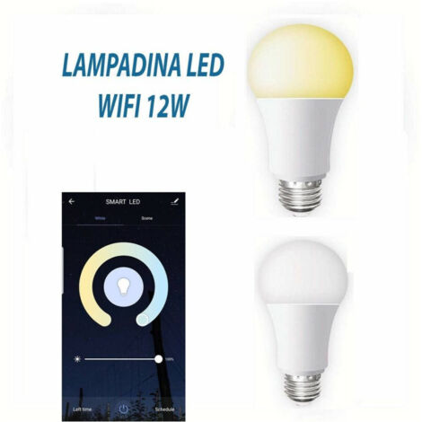 Ampoule Led Intelligente Wifi E27 12w 2700k 6400k Dimmable Ios Android Alexa Google