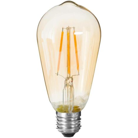 Ampoule LED Larme ambre droit D6,5cm E27 - Atmosphera créateur d'intérieur