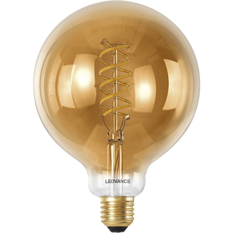 Ledvance - Ampoule led smart+ wifi, teinte dorée, 8W, 650lm, forme globe diamètre, 125mm et E27, lumière blanche réglable (2200-5000K), dimmable,