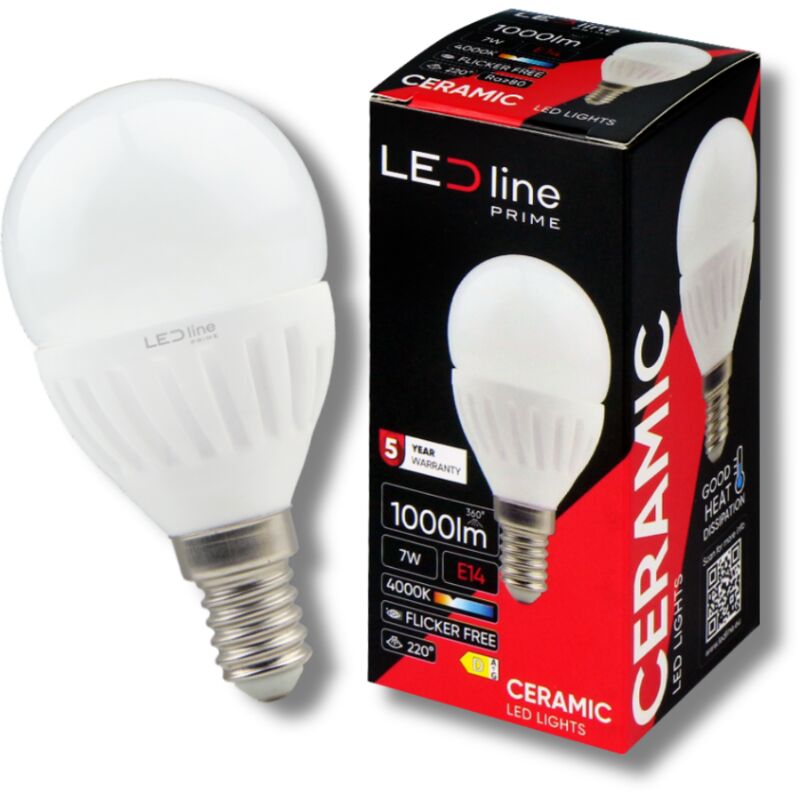 Ampoule led linéaire prime E14 7W 4000K 1000lm 170-250V ball G45