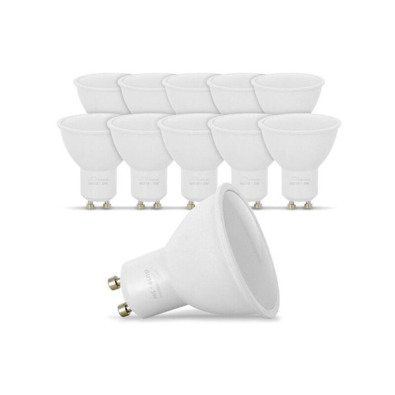 Eclairage Design - Lot de 10 Ampoules led GU10 5W eq. 50W 4000K Blanc Naturel