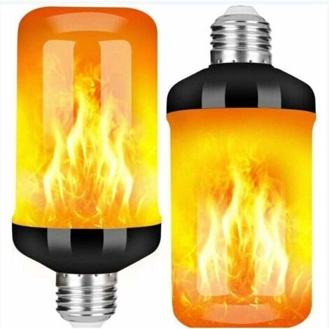 Ampoule LED, lot de 2, E27, effet flamme LED, 5 W