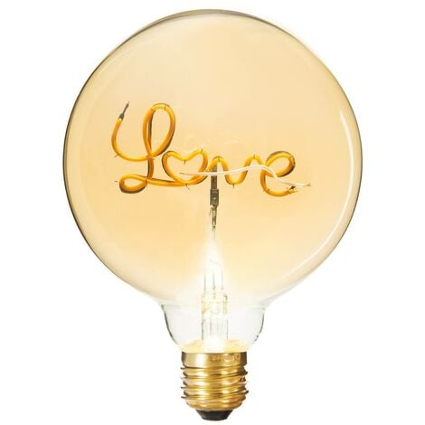 Ampoule LED Love ambre Love D13cm E27 - Atmosphera créateur d'intérieur - Ambre