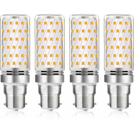 ZHUOXUAN Ampoule LED Mais B22 16W Blanc Froid 6000K, 1600LM, Équivalent Halogène B22 100W-120W, AC 230V, Ampoule B22 pour Garage/Studio, non-dimmable, lot de 4 [Classe énergétique A]