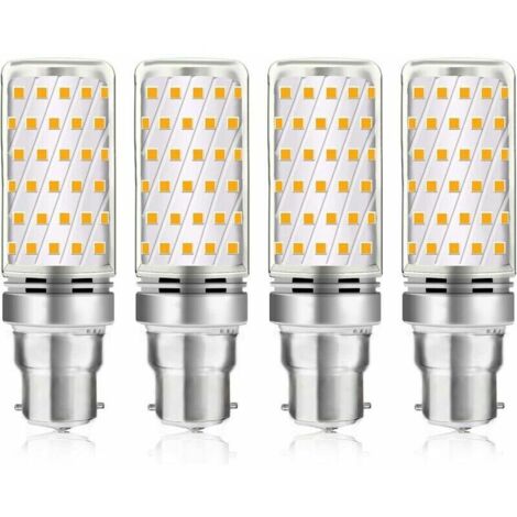 Ampoule LED Mais B22 16W Blanc Froid 6000K, 1600LM, Équivalent Halogène B22 100W-120W, AC 230V, Ampoule B22 pour Garage/Studio, non-dimmable, lot de 4 [Classe énergétique A]