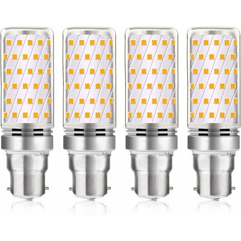 GRECQUEMYTH Ampoule LED Mais B22 16W Blanc Froid 6000K,Betterlife 1600LM, Ampoule B22 pour Garage/Studio, non-dimmable, lot de 4 [Classe énergétique A]