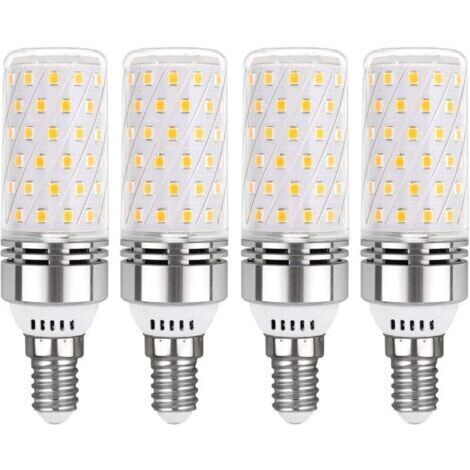 Ampoule LED Mais E14 Blanc Neutre 4000K 16W 1450LM 360° Équivalent Halogène 100W Lot de 4 Non-dimmable Ø32108mm Aluminium