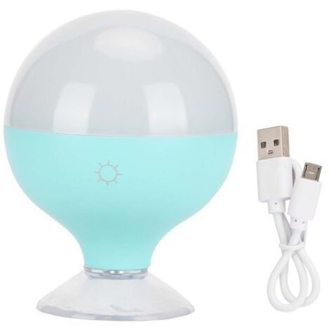 Ampoule LED Maquillage Rechargeable, Lumière Variable, Fixation Ventouse, Couleur Verte