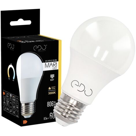 Ampoule LED MARI E27 8.5W 3000K chaud 806lm Edo Solutions