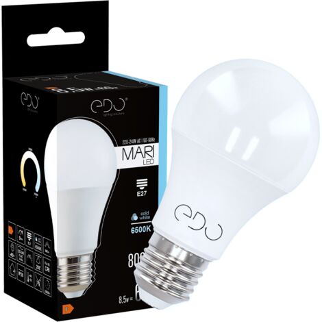 Ampoule LED MARI E27 8.5W 6500K froid 806lm Edo Solutions