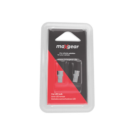 AMPOULE LED MAXGEAR 12 V/5 W (ENTIÈREMENT EN VERRE) BLANC BLISTER 2 PIÈCES