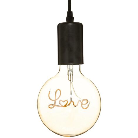 Ampoule LED mot Love ambre 2 -D13cm E27 - Atmosphera créateur d'intérieur - Ambre