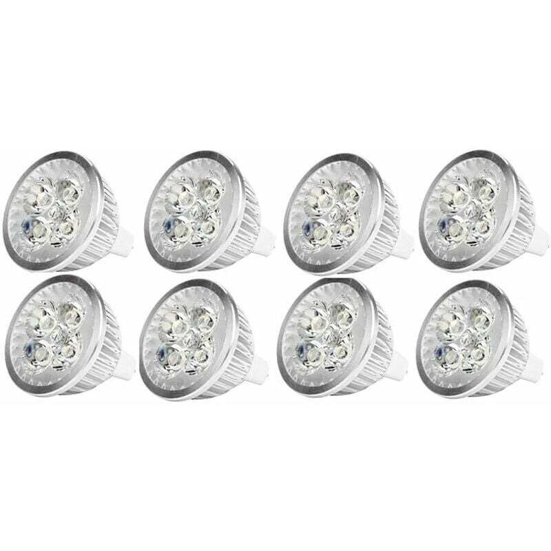 Ampoule LED MR16 4Watt Ampoule spot LED 12V 4W culot MR16 GU5.3, utilisée pour l'éclairage paysager, équivalent à une lampe halogène de 50 watts,
