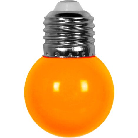 Ampoule Led Orange conçue pour Guirlande Guinguette IP65 1,3W - Ampoule Led E27 Orange - Ampoule 5cm pour Guirlande Guinguette Culot E27 Orange - Orange