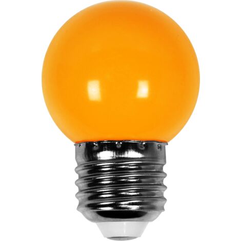 Ampoule Led Orange conçue pour Guirlande Guinguette IP65 1,5W - Ampoule Led E27 Orange - Ampoule 5cm pour Guirlande Guinguette Culot E27 Orange