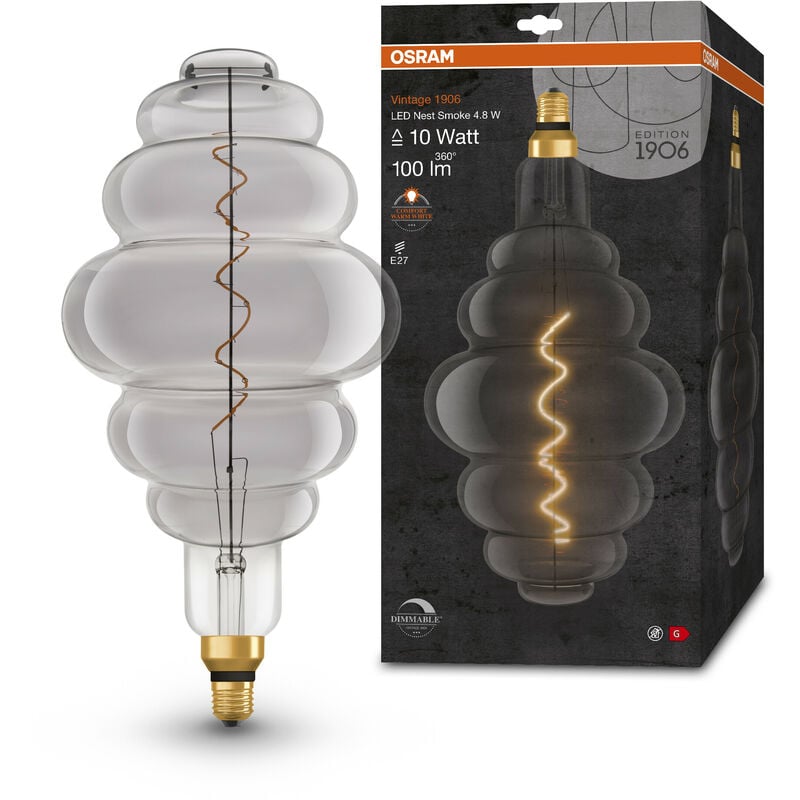 Ampoule led Osram Vintage 1906, fumé, 4,8W, 100lm