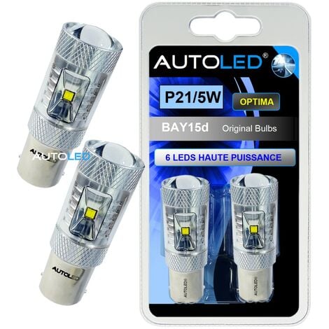 Ampoule LED W21W - 6 LEDS Haute Puissance - feux stop / recul